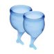 Set of menstrual cups - Satisfyer Feel Secure (dark blue), 15мл и 20мл