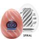 Masturbator-egg - Tenga Egg Spiral, Dense TPE, 5ml lubricant sample SO9798 - photos (1