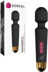Mini vibrator - Dorcel Wand Wanderful Black powerful, waterproof, 18 modes of operation