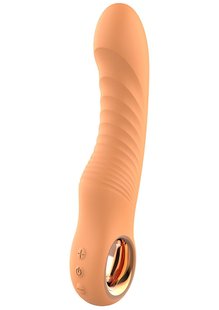 Вибратор - Dream Toys Glam Flexible Ribbed Vibe, оранжевый