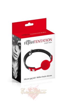 Кляп с силиконовым шариком - Fetish Tentation Silicone Gag Ball Red