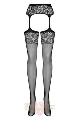 Stockings with a belt - S500 Garter stockings Obsessive, One Size