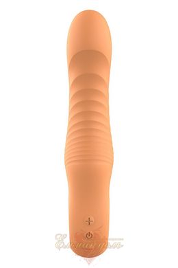 Вибратор - Dream Toys Glam Flexible Ribbed Vibe, оранжевый