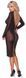 Sheer Black Cottelli Dress with Chains and Open Back, Knee-Length, S 27184801021 - photos (3
