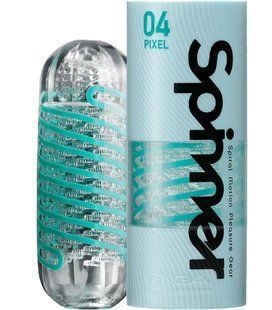 Masturbator - Tenga Spinner 04 Pixel with elastic stimulating coil inside, elastic coil SO5127 &mdash; photos
