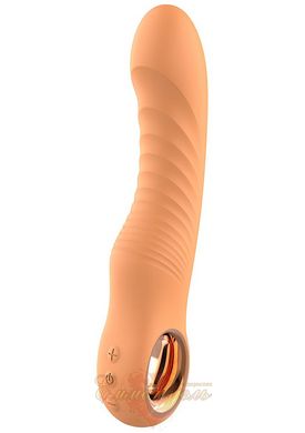 Вибратор - Dream Toys Glam Flexible Ribbed Vibe, оранжевый