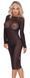 Sheer Black Cottelli Dress with Chains and Open Back, Knee-Length, S 27184801021 - photos (5