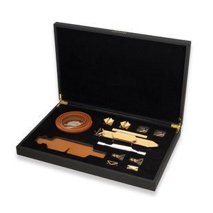 Lockink Teasing & Impact-Play Set, brown BDSM kit with mask, gag, nipple clamps, tickler, and spanker SX0824 &mdash; photos