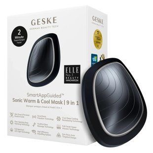 Ультразвуковая маска GESKE Sonic Warm&Cool Mask 9в1 black, теплый и холодный уход для лица HB0102 фото