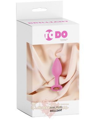 Анальний страз - ToDo by Toyfa Brilliant, силікон, рожевий, 7 см