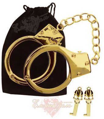 Metal Handcuffs - Taboom Gold Plated BDSM Handcuffs