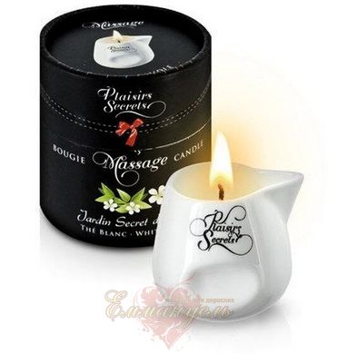 Массажная свеча - Plaisirs Secrets White Tea, 80 мл