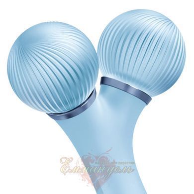 Электронный ультразвуковой ролик для массажа лица GESKE Sonic Facial Roller 4в1 aquamarine HB0182 фото
