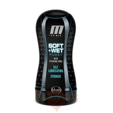 M for Men - Soft and Wet - Pussy with Pleasure Orbs - Self Lubricating Stroker Cup - Vanilla