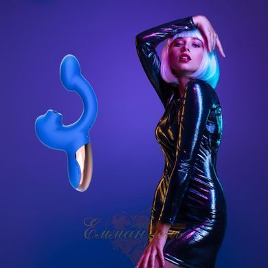 Смарт-вібратор Magic Motion Ponder Blue з подвійною стимуляцією, віброяйце та язичок для клітора SX3229 фото