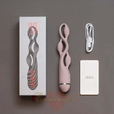 Pulsing vibrator with pulsation effect UPKO UEROS for three-dimensional stimulation, pink UP865740 &mdash; photos