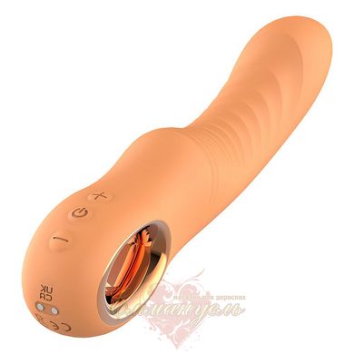 Вибратор - Dream Toys Glam Flexible Ribbed Vibe, оранжевый