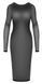 Sheer Black Cottelli Dress with Chains and Open Back, Knee-Length, S 27184801021 - photos (6