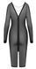 Sheer Black Cottelli Dress with Chains and Open Back, Knee-Length, S 27184801021 - photos (7