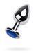 Anal plug TOYFA Metal with blue, L 6611717003-6 - photos (3