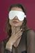 Маска на очі - Feral Feelings - Blindfold Mask, натуральна шкіра, біла