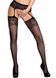 Black garter stockings with open crotch Obsessive S500 &mdash; sexy mesh lingerie, one size SO7273 - photos (1