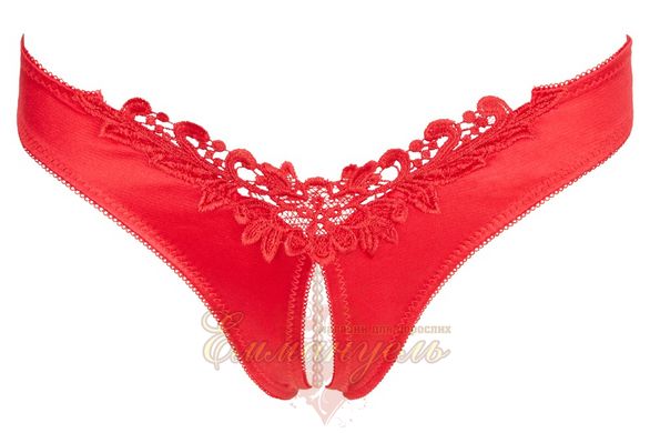 2321653 G-string Pearls red, XL