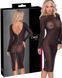 Sheer Black Cottelli Dress with Chains and Open Back, Knee-Length, S 27184801021 - photos (1