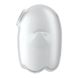 Вакуумний кліторальний стимулятор з вібрацією - Satisfyer Glowing Ghost White, світиться в темряві