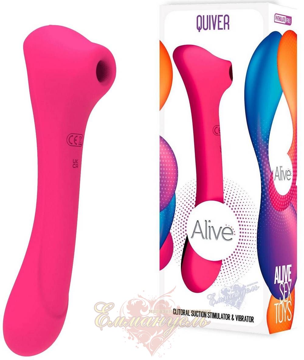 2 in 1 Vibrator Vacuum Clitoral Stimulator Alive Quiver