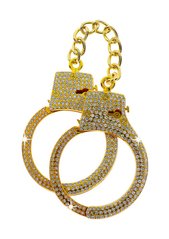 Metal Handcuffs - Taboom Diamond Wrist Cuffs Gold