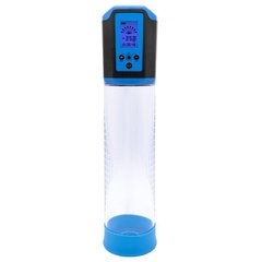 Автоматическая вакуумная помпа - Men Powerup Passion Pump Blue, LED-табло, перезаряжаемая, 8 режимов