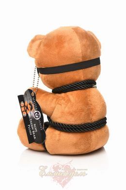 Плюшевий ведмедик ROPE Teddy Bear БДСМ у шкіряній масці та обв'язці, 22x16x12 см SO9816 фото