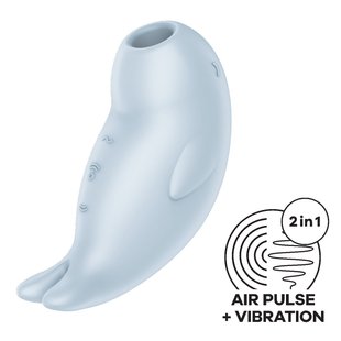 Vacuum clitoral stimulator with vibration - Satisfyer Seal You Soon, 2 independent motors