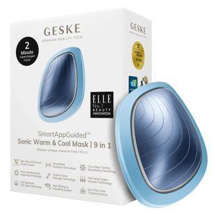 Ультразвуковая маска GESKE Sonic Warm&Cool Mask 9в1 aquamarine, теплый и холодный уход для лица HB0105 фото
