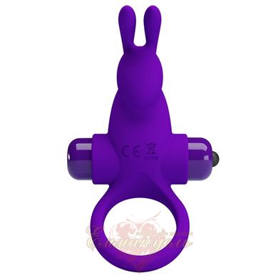 Эрекционное кольцо - Pretty Love Vibro Penis Ring Rabbit I Blue