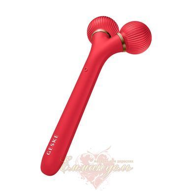 Электронный ультразвуковой ролик для массажа лица GESKE Sonic Facial Roller 4в1 red HB0633 фото