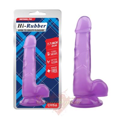 Фалоімітатор - Hi-Rubber 7.7" Dildo Purple