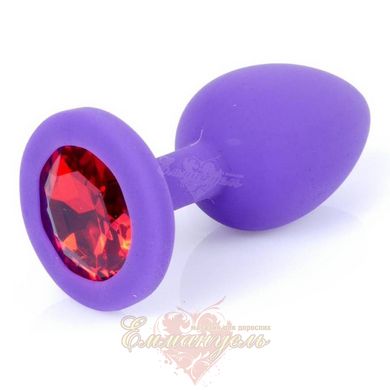 Jewellery Purple Silikon PLUG SmallRed Diamond