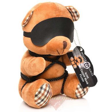 Плюшевий ведмедик ROPE Teddy Bear БДСМ у шкіряній масці та обв'язці, 22x16x12 см SO9816 фото