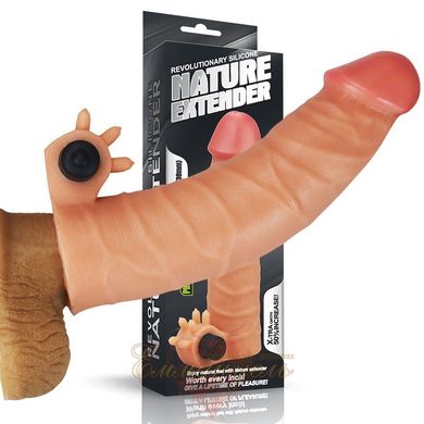 Lengthening Penis cap - Vibrating Nature Extender Add 1.5 "