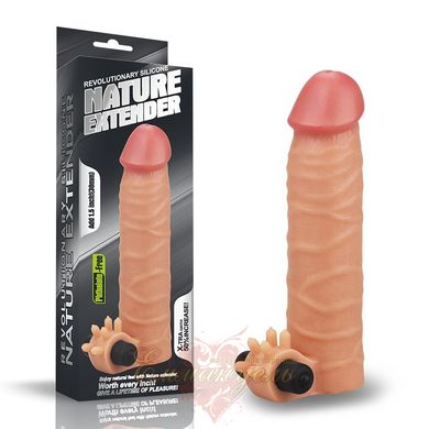 Подовжувуюча насадка на пеніс - Vibrating Nature Extender Add 1.5 "