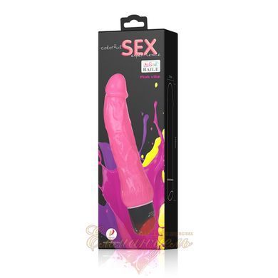 Вібратор - Colorful Sex Pink Vibe 24 х 3,8 см 6603BW0264 фото