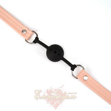 Повітропроникний кляп Liebe Seele Dark Candy Pink Ball Gag, силіконова кулька, діаметр 4,3 см SX1658 фото