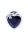 Анальна пробка - Plug-Jewellery Silver Heart PLUG - Black, S