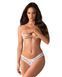 Erotic lingerie set Obsessive Alabastra S/M white &ndash; half-cup bra and crotchless panties SO7194 - photos (3