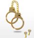 Наручники металлические украшенные камнями - Taboom Diamond Wrist Cuffs Gold