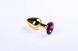 Анальна пробка - Gold Amethyst,S 280926 фото