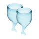 Set of menstrual cups - Satisfyer Feel Secure (light blue), 15ml and 20ml