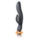 Rabbit vibrator - Rocks Off Regala Black for A-spot stimulation, elongated, 2 powerful motors, LED-backlight